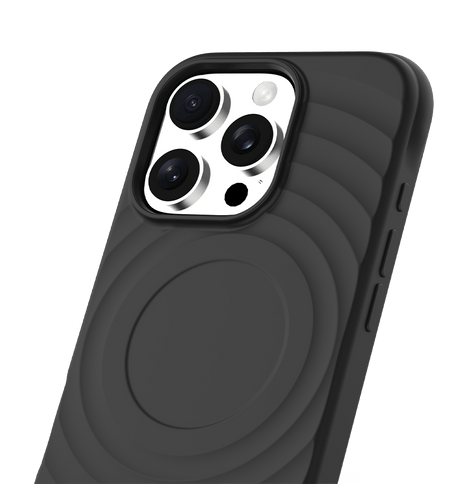 iPhone 16 Pro Max MVR Wave Silicone Case - Black | MagSafe Compatible Protective Cover image 2