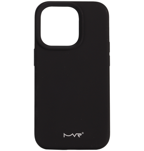 iphone 15 Plus MVR Liquid Silicone Case - Black | Soft Touch Protective Cover image 0
