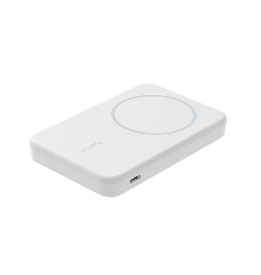 Belkin BoostCharge Qi2 15W 5K Magnetic Power Bank - White(BPD006BTWH), 2xUSB-C, 1M USB-C to USB-C Cable, 15W Total Power image 0
