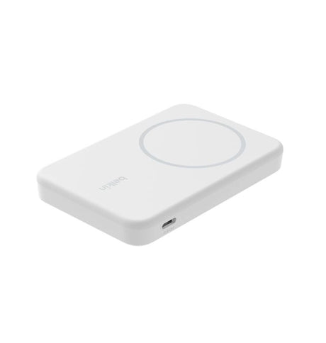 Belkin BoostCharge Qi2 15W 5K Magnetic Power Bank - White(BPD006BTWH), 2xUSB-C, 1M USB-C to USB-C Cable, 15W Total Power image 0