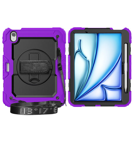 Appe iPad Air 13' (2024/25) Case – Purple | Survivor Generic Rugged Case with Hand Strap, Shockproof & Scratch - Resistant Protective Cover image 4