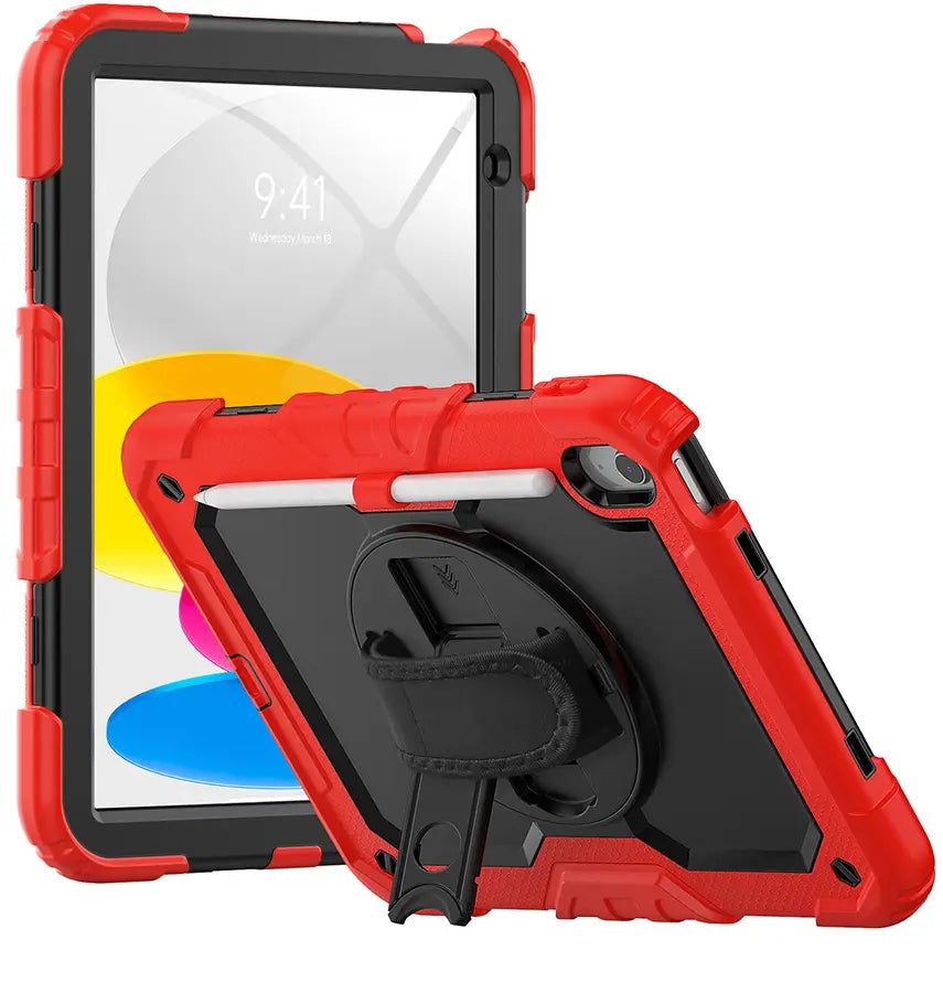 Apple iPad Mini (4th/5th Gen) Case - Red | Survivor Generic Rugged Case with Hand Strap, Shockproof & Scratch - Resistant Protective Cover image 0