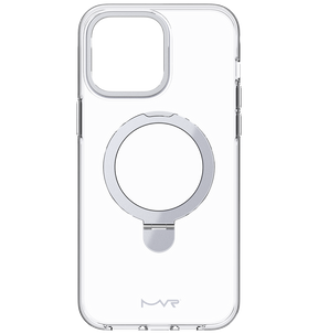 iPhone 15 Pro Stellar Stand Case - Silver | Built In Adjustable Kickstand, Shockproof Back Cover image 0