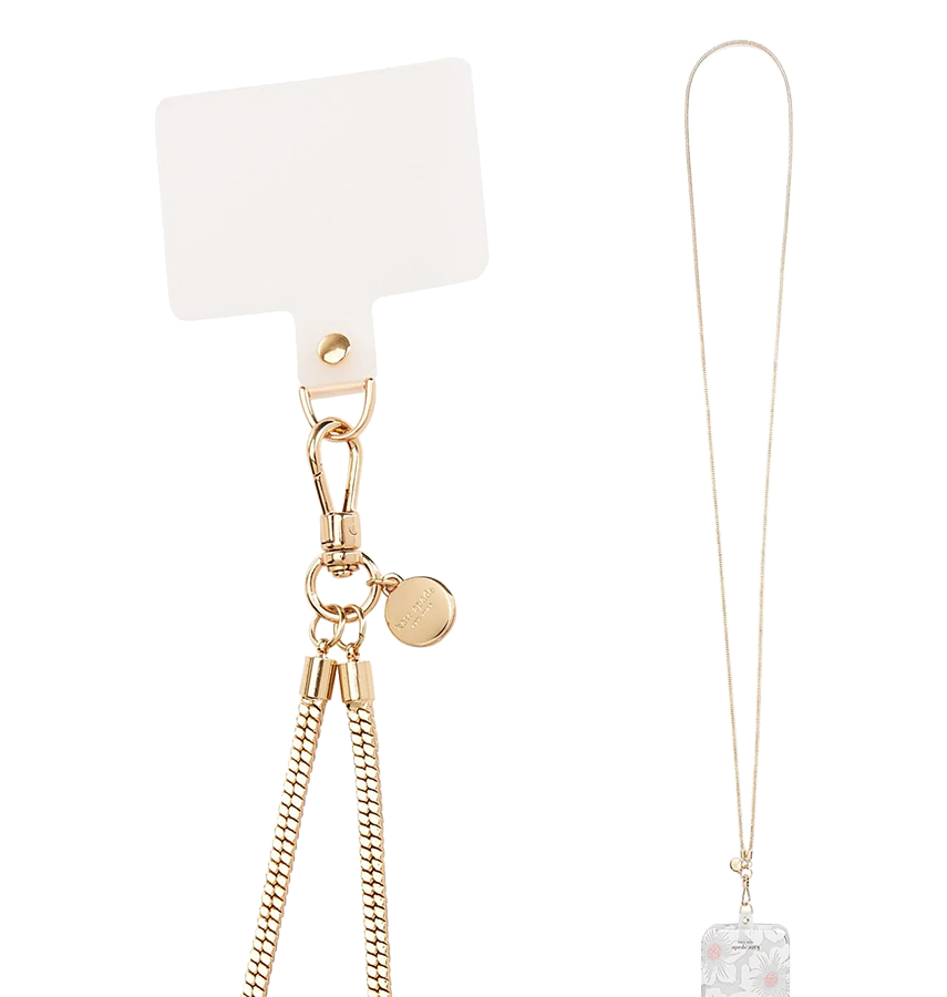 Kate Spade Heart of Gold Phone Bag - Gold | Secure Zip Closure & Detachable Strap image 0