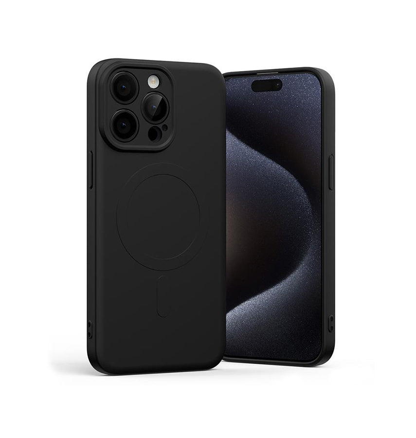 iPhone 14 Pro Silicone Case – Black | Goospery Mercury Ultra-Soft Microfiber Lining with Everyday Drop Protection image 0