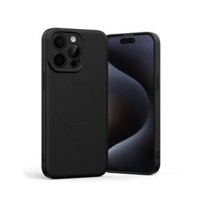 iPhone 14 Pro Silicone Case – Black | Goospery Mercury Ultra-Soft Microfiber Lining with Everyday Drop Protection image 0