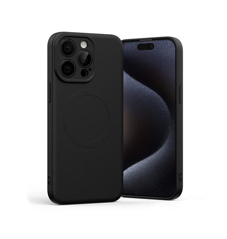 iPhone 14 Pro Silicone Case – Black | Goospery Mercury Ultra-Soft Microfiber Lining with Everyday Drop Protection image 0