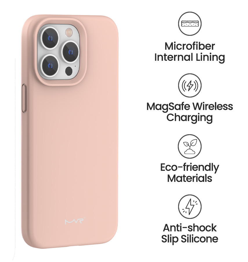 iPhone 15 MVR Liquid Silicone Case - Pink Sand | Soft Touch Protective Cover image 4