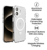 iPhone 16 Plus Stellar Stand Case - Silver | Built In Adjustable Kickstand, Shockproof Back Cover image 4