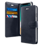 iPhone 16 Pro Max Wallet Case – Navy | Goospery Mercury Bluemoon Premium PU Leather with Secure Magnetic Closure image 0
