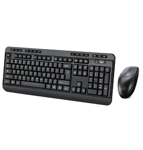 Adesso Antimicrobial Keyboard & Mouse – Black | Wireless, Germ-Resistant, Compact Combo Pack image 0