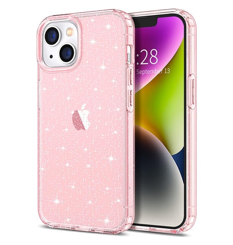 iPhone 15 Diamond Speckle Cover – Rose Gold | Glitter Finish, Slim Fit & Shock Absorbent image 0