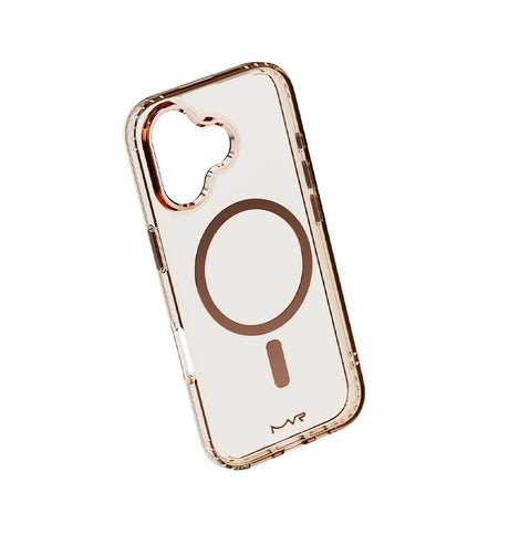 iPhone 17 Impact IMD Case – Rose Gold | MVR Crystal Clear Back, Scratch Guard, Wireless Charging image 3