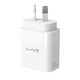 MVR 33W USB-A Plus Type-C  Wall Adapter – White | Fast Charge Support, Compact Design & Universal Compatibility