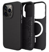 iPhone 15 Pro Max Triangle Pattern MagSafe Case - Black | Rugged Shockproof Back Cover image 1