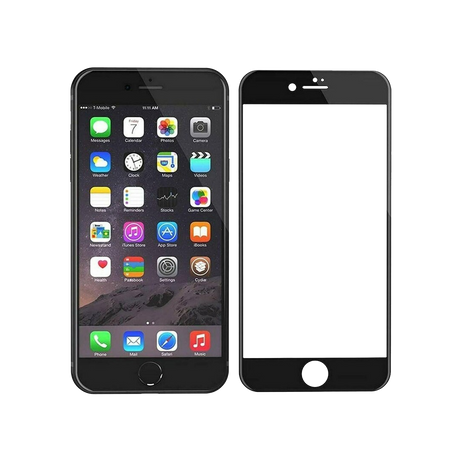 iPhone 6/6S/7/8/SE (2nd Gen) MVR Saturn Tempered Glass Screen Protector - Clear/Black | Scratch-Resistant, Perfect Fit Design image 0