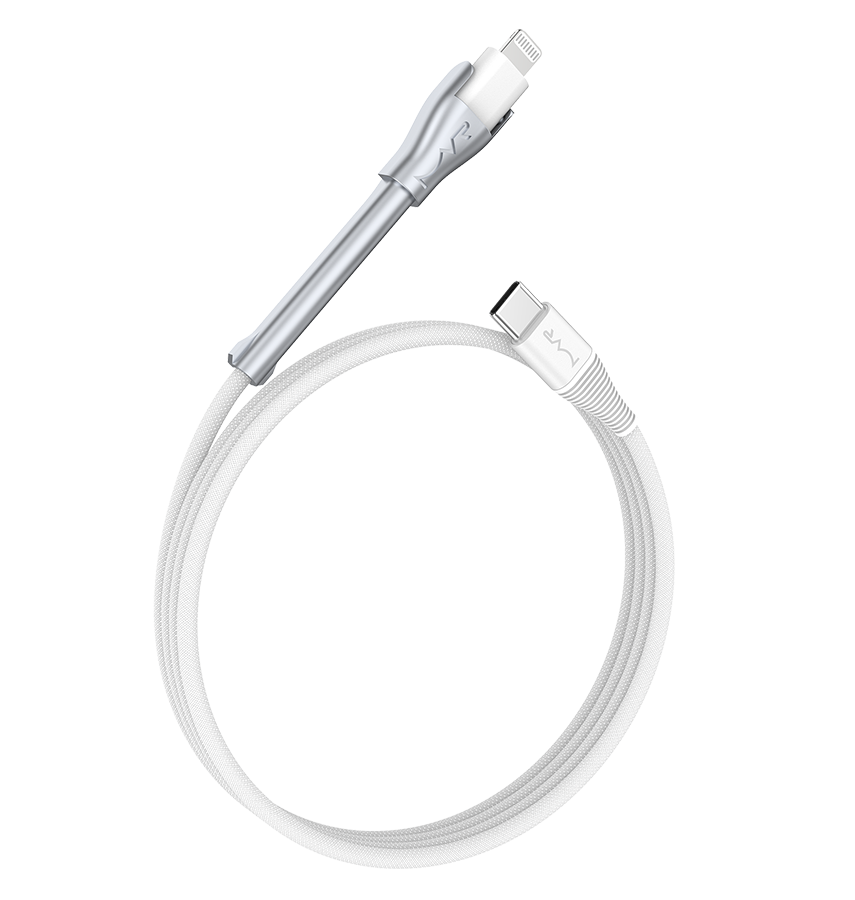 MVR Lightning Cable - White | MFi Certified 1.2m USB C, Fast Charging with Phone Stand image 4