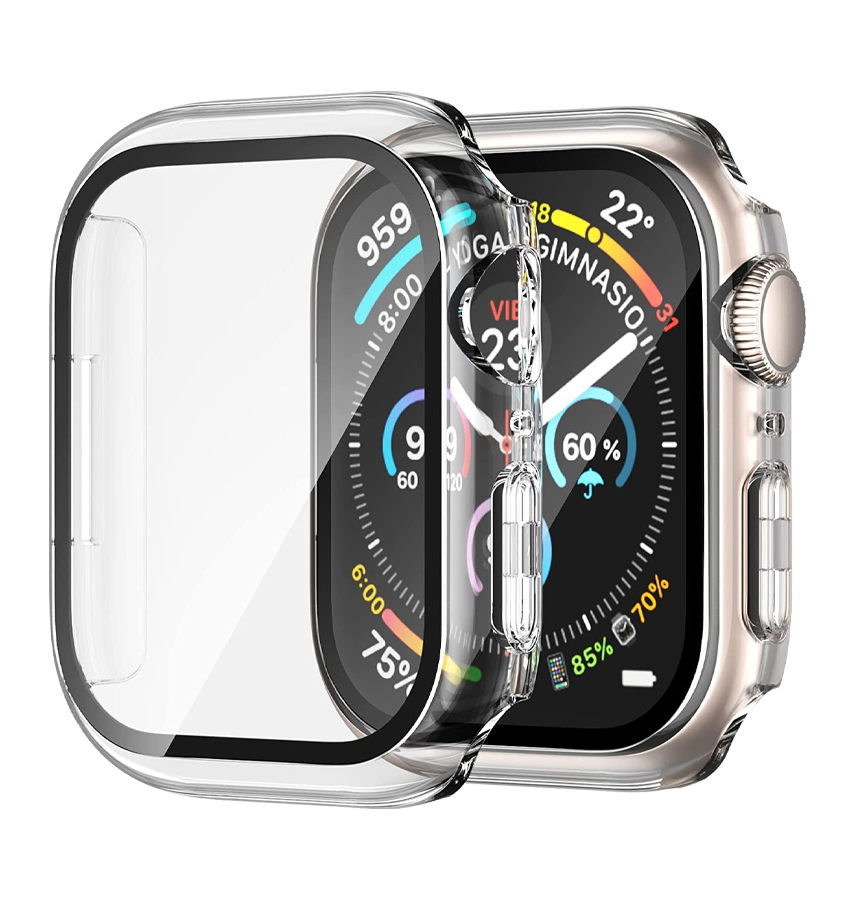 Apple Watch 41mm Protective Case – Clear | 360° Matte Glass Series, Flip Cover Design image 0