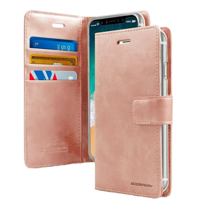 Samsung Galaxy S22 Ultra Mercury Bluemoon Diary Wallet Flip Case - Rose Gold | Shockproof Protective Cover image 0