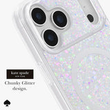iPhone 18 Pro Kate Spade Chunky Glitter Case | MagSafe Cover with Reflective Glitter