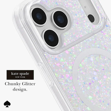 iPhone 18 Pro Max Kate Spade Chunky Glitter Case | MagSafe Cover with Reflective Glitter