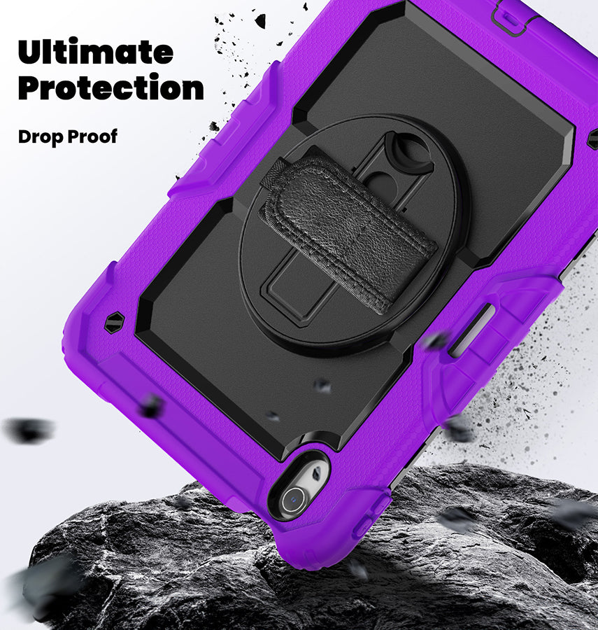 Apple iPad Air 11 (2024/25) Case - Purple | Survivor Generic Rugged Case with Hand Strap, Shockproof & Scratch - Resistant Protective Cover image 2