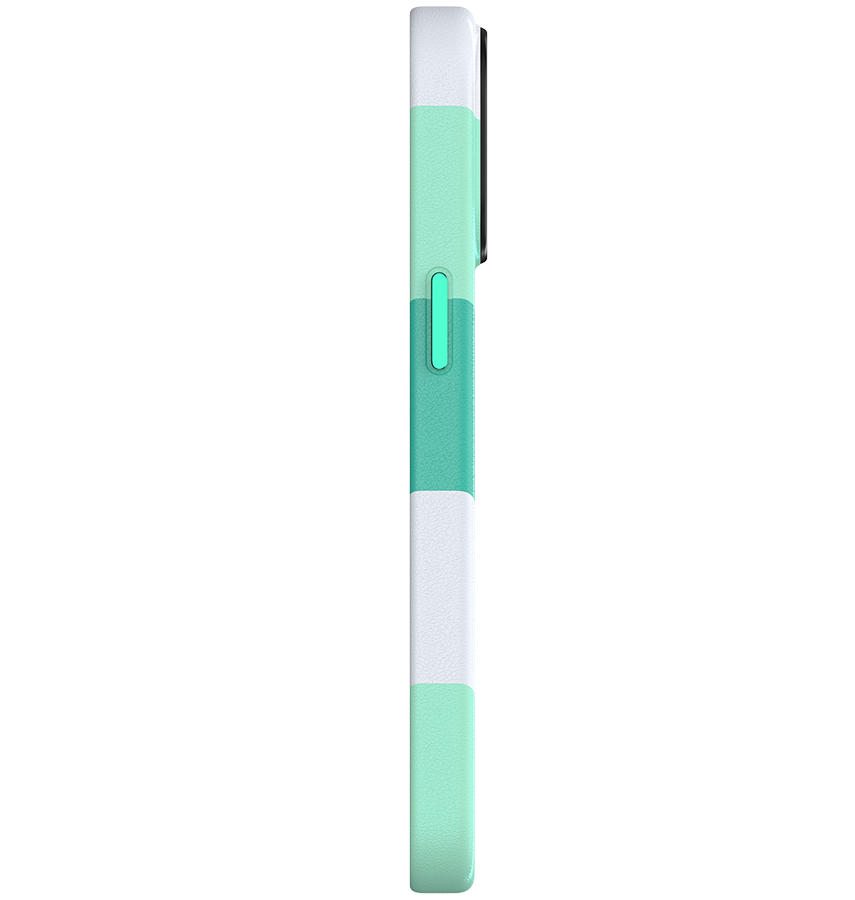 iPhone 15 MVR Stripe Vibe Back Cover - Mint Green image 3
