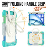 Apple iPad 10.9" (10th Gen) Case – Rainbow Blue | Survivor Generic 360 Rotating Hand Strap Stand, Scratch Protective Cover image 3
