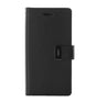 iPhone 14 Pro Max Wallet Case – All Black | Goospery Mercury Rich Diary Flip Cover with Card Holder & Anti-Wireless Charging Compatibility image 0