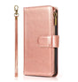 iPhone 17 Pro Max Zipper Wallet Case – Rose Gold | Multi-Slot Leather Wallet, Zipper Closure, MagSafe Compatible image 0