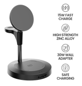 DC-4B MVR 3 in 1 Wireless Portable Charger - Black image 4