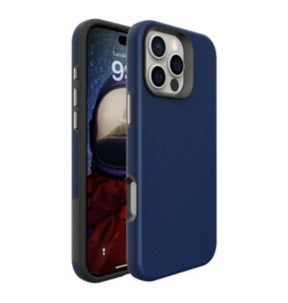 iPhone 16 Pro Max MagSafe Case - Navy | Triangle Pattern, Rugged Shockproof Back Cover image 0