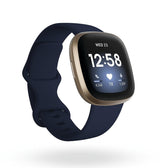 Fitbit Versa 3 Health Smartwatch - Navy Gold Stainless Steel Case with SpO2 Monitor image 0