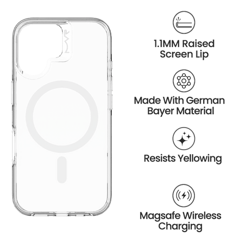 iPhone 16 Plus MVR Nova Case - Clear | MagSafe Compatible, Soft Touch Protective Back Cover image 4