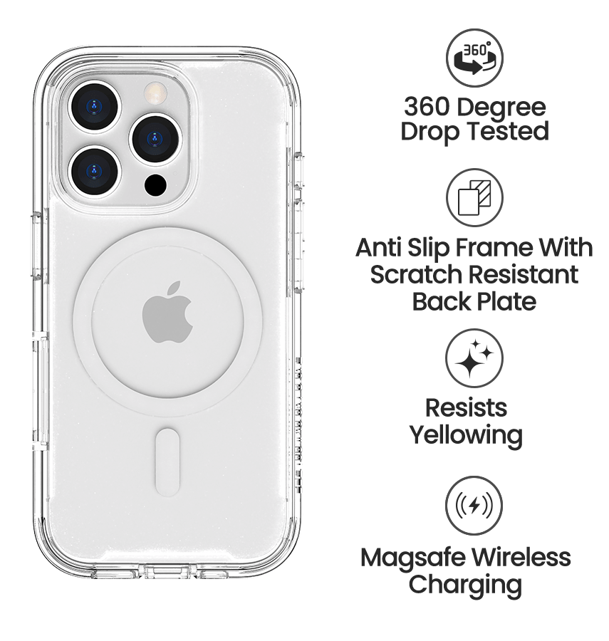iPhone 16 Pro Max Case - Clear | MVR Robust 360° Full Protection, Scratch Resistant Back Cover image 4