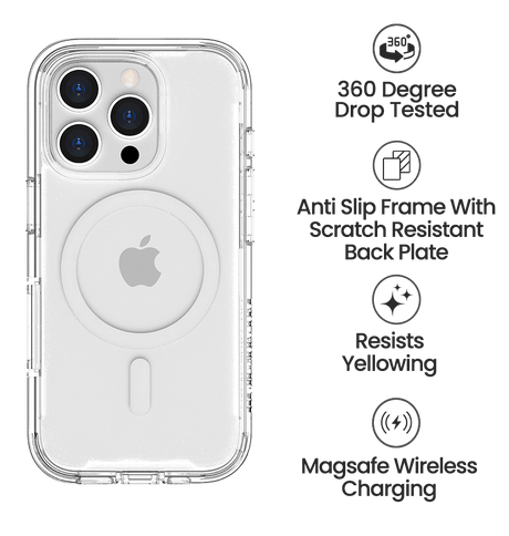 iPhone 16 Pro Max Case - Clear | MVR Robust 360° Full Protection, Scratch Resistant Back Cover image 4