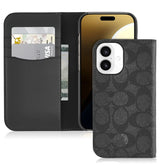 iPhone 16 Folio Case – Signature Charcoal | Coach Premium Protective Cover with Slim, Stylish & Durable Design image 2