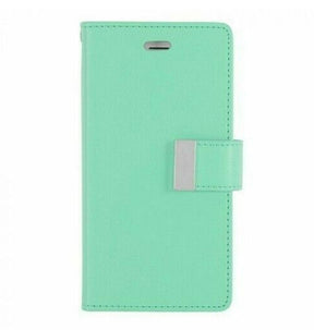 iPhone 13 Pro Mercury Rich Diary Wallet Flip Case - Mint Navy | Shockproof Protective Cover image 0