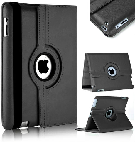 Apple iPad 10.2/10.5 Case - Black | 360 Rotating Hand Strap Stand, Shockproof & Scratch - Resistant Protective Cover image 0