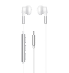 MVR Type-C Earphones – White | Wired In-Ear Design, Clear Audio, Comfortable Fit, Noise Isolation for Everyday Use image 0
