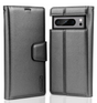 Google Pixel 8a Wallet Case - Black | Hanman Diary Flip Cover with Card Slots image 0