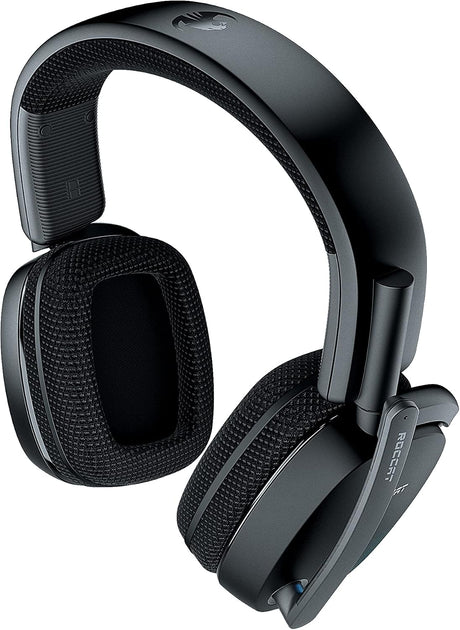 Wireless Gaming Headset – Black | ROCCAT Syn Pro Air Series – 3D Audio, RGB Lighting, Adjustable Fit