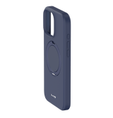 iPhone 16 Pro Case - Navy | MVR Liquid Silicone Stand Cover, Soft - Touch, Adjustable Kickstand image 1