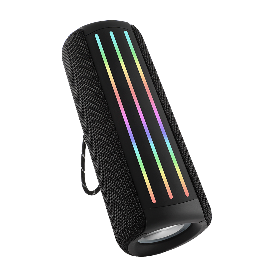 MVR Max HD Party Speaker - Black | 16W Loud Stereo Sound, RGB Lights, 24H Battery & Bluetooth 5.3 image 1