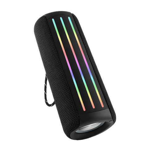 MVR Max HD Party Speaker - Black | 16W Loud Stereo Sound, RGB Lights, 24H Battery & Bluetooth 5.3 image 1