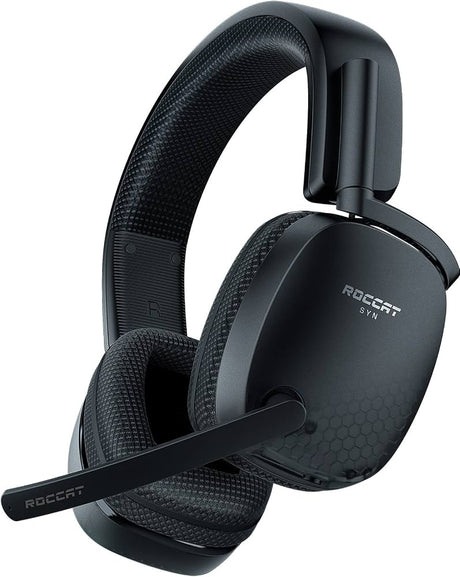 Wireless Gaming Headset – Black | ROCCAT Syn Pro Air Series – 3D Audio, RGB Lighting, Adjustable Fit