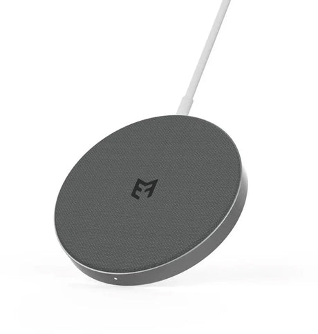 EFM Flux 15 W Wireless Charging Pad – Silver | Fast Charging + 20 W Wall Charger image 0