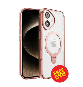 iPhone 17 Air Stellar Stand Case – Rose Gold | MVR Kickstand Function, Slim Protection, MagSafe Compatible image 0