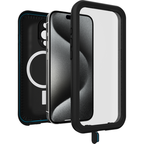 iPhone 15 Pro Magsafe Case - Black | OtterBox Fré Series, Waterproof Protection Back Cover image 2