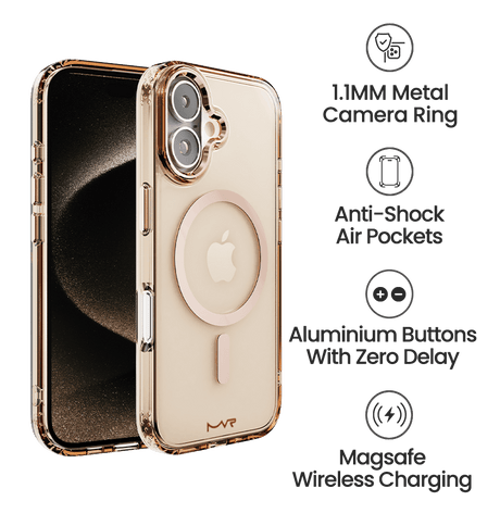 iPhone 16 MVR Impact IMD Case - Rose Gold | MagSafe Compatible, Scratch Resistant Back Cover image 4